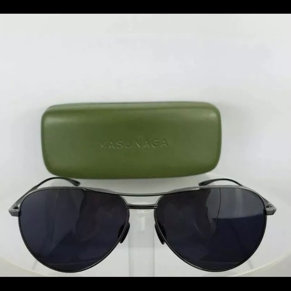 Masunaga 9006 Titanium aviator sunglasses-gunmetal - Picture 4 of 6